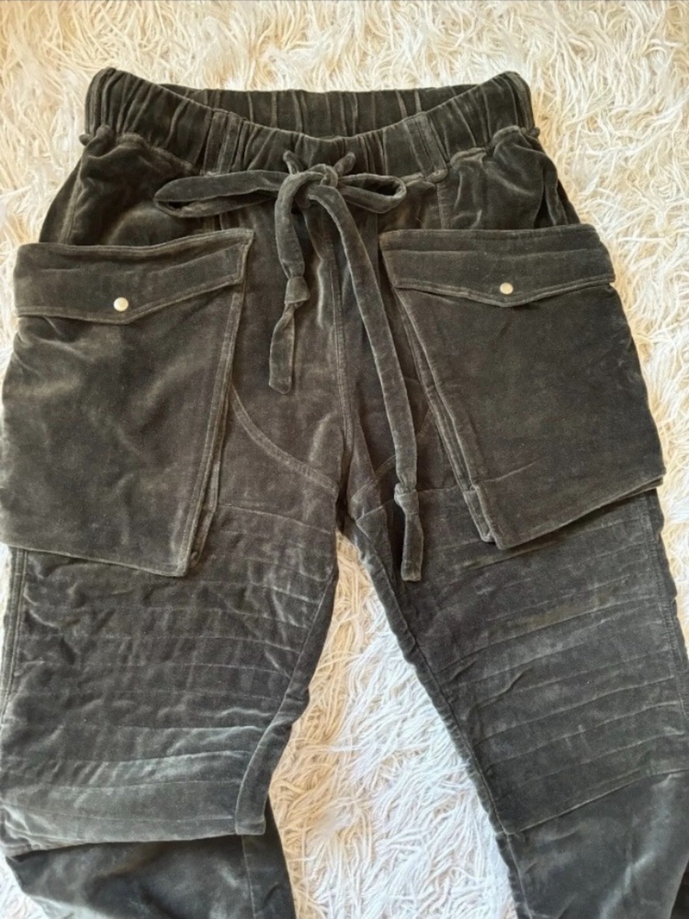 Free People Nicholas K Velour Utility Pants Small NWOT - Picture 5 of 7